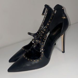 Michael Kors | Black Heels with Gold Studs
